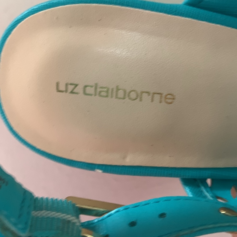Liz Claiborne platform wedge sandal 8.5” - Picture 4 of 10